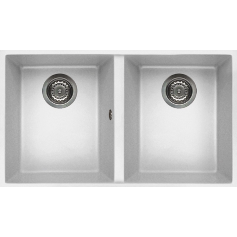 Elleci QUADRA350U 花崗岩廚房台下石盆 (白色)